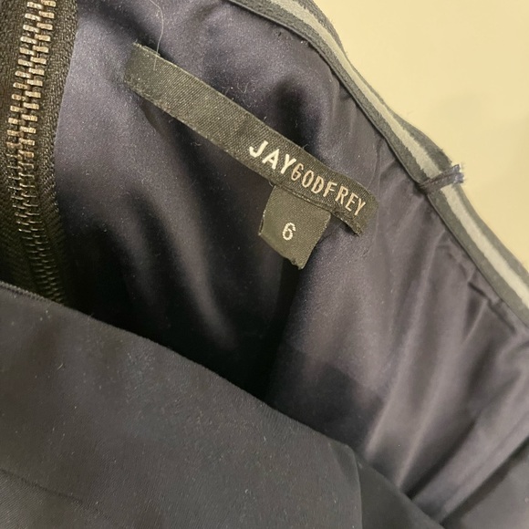 Jay Godfrey navy blue peplum strapless dress - Picture 4 of 5